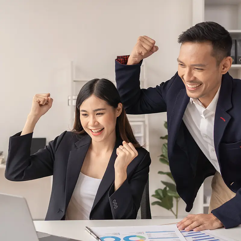 Happy workers